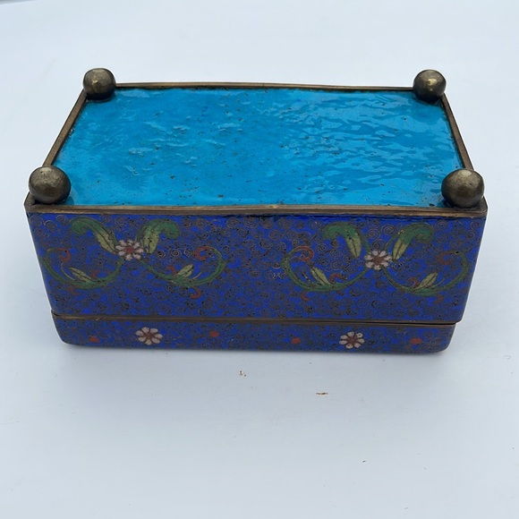 Vintage Chinese cigarette cloisonné box metal - Picture 9 of 16